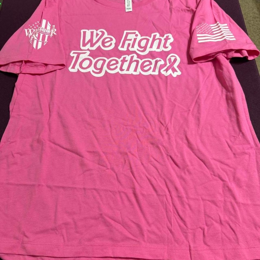 Warrior XII Pink We Fight Together Breast Cancer Awareness T-Shirt Bella Canvas